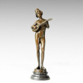 Tänzer Figur Statue Musik Spieler Bronze Skulptur TPE-191